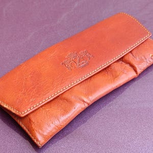 Monedero de cuero CESAR, monedero vintage, billetera, monedero auténtico, monedero retro