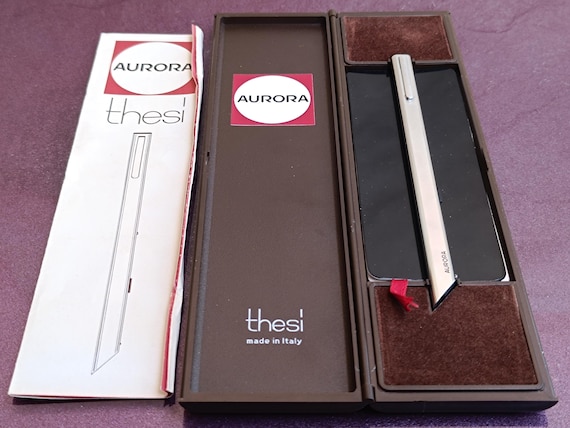 AURORA Thesi Design クロームボールペン、ヴィンテージボールペン