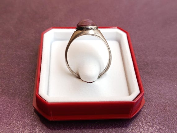 925 Silver Star Ruby Ring, Ruby Silver Ring, Star… - image 3