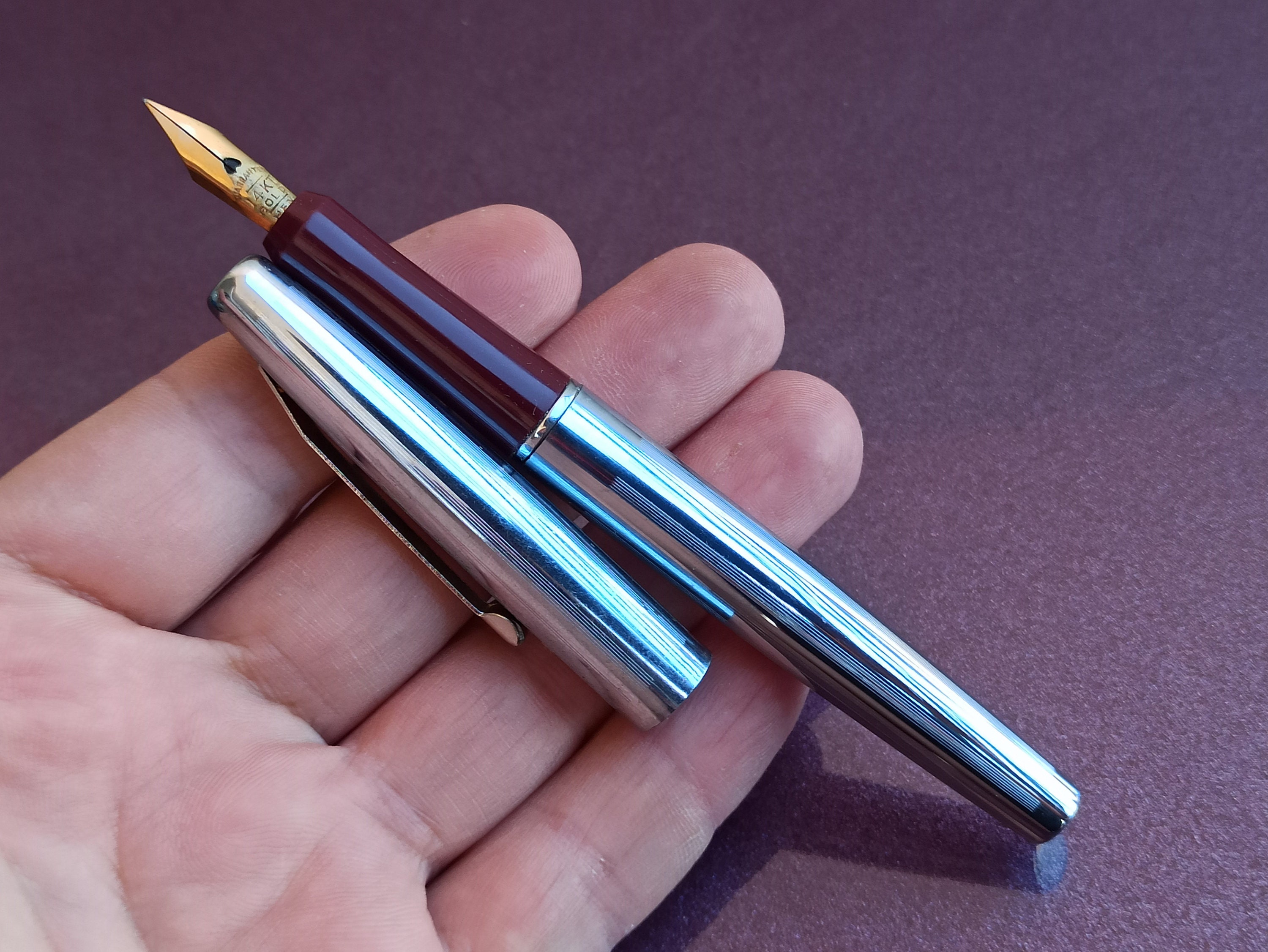 14K ゴールドペン先万年筆、ヴィンテージ万年筆、レトロ万年筆