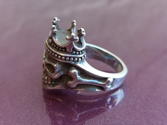 925 Silver Biker King Ring, Biker Ring, Biker Jew… - image 3