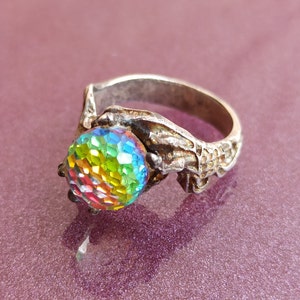 Swarovski Silver Ring, Dragon Paws Holding Swarovski Ball, Swarovski Jewelry, Retro Dragon Ring, Swarovski Ring, Swarovski Silver Jewelry