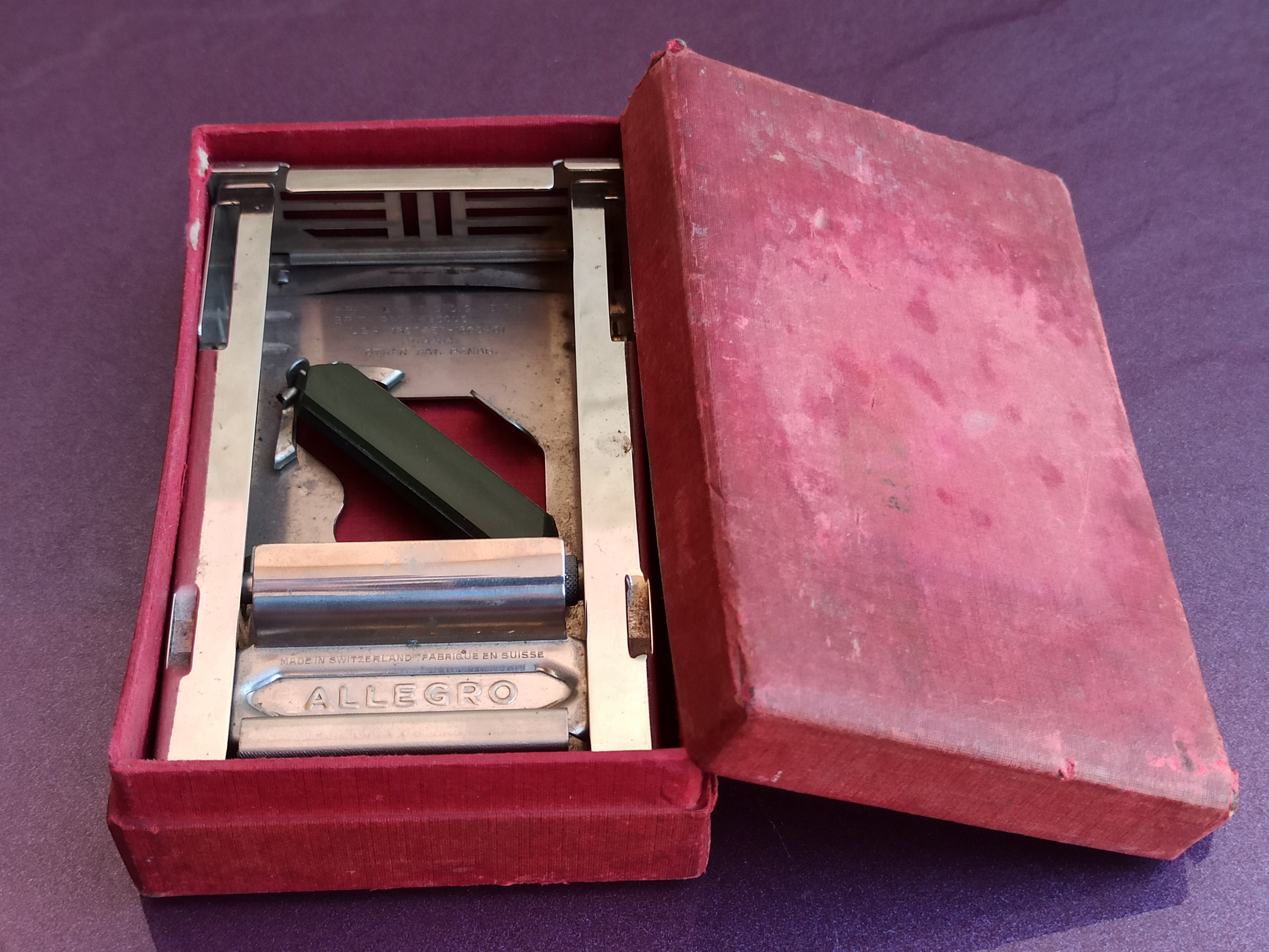 1940 ALLEGRO Razor Blade Sharpener, Allegro Blade Sharpener, Antique ...