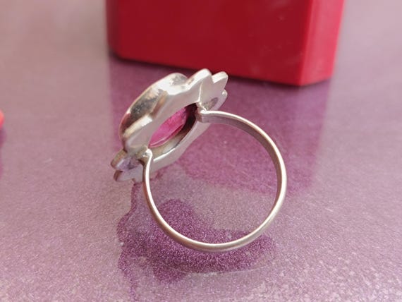 925 Silver Ruby Ring, Ruby Silver Ring Silver, Si… - image 7