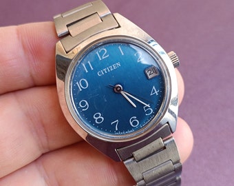 Montre mécanique Citizen 1980, montre automatique, montre vintage, montre de collection, montre citoyenne originale, montre mécanique rétro, Japon