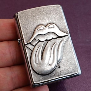 Rolling Stones ZIPPO Lighter, Collectible Zippo Lighter, Made In USA, Retro Zippo Lighter, Vintage Petrol Lighter, Old Liquid Lighter