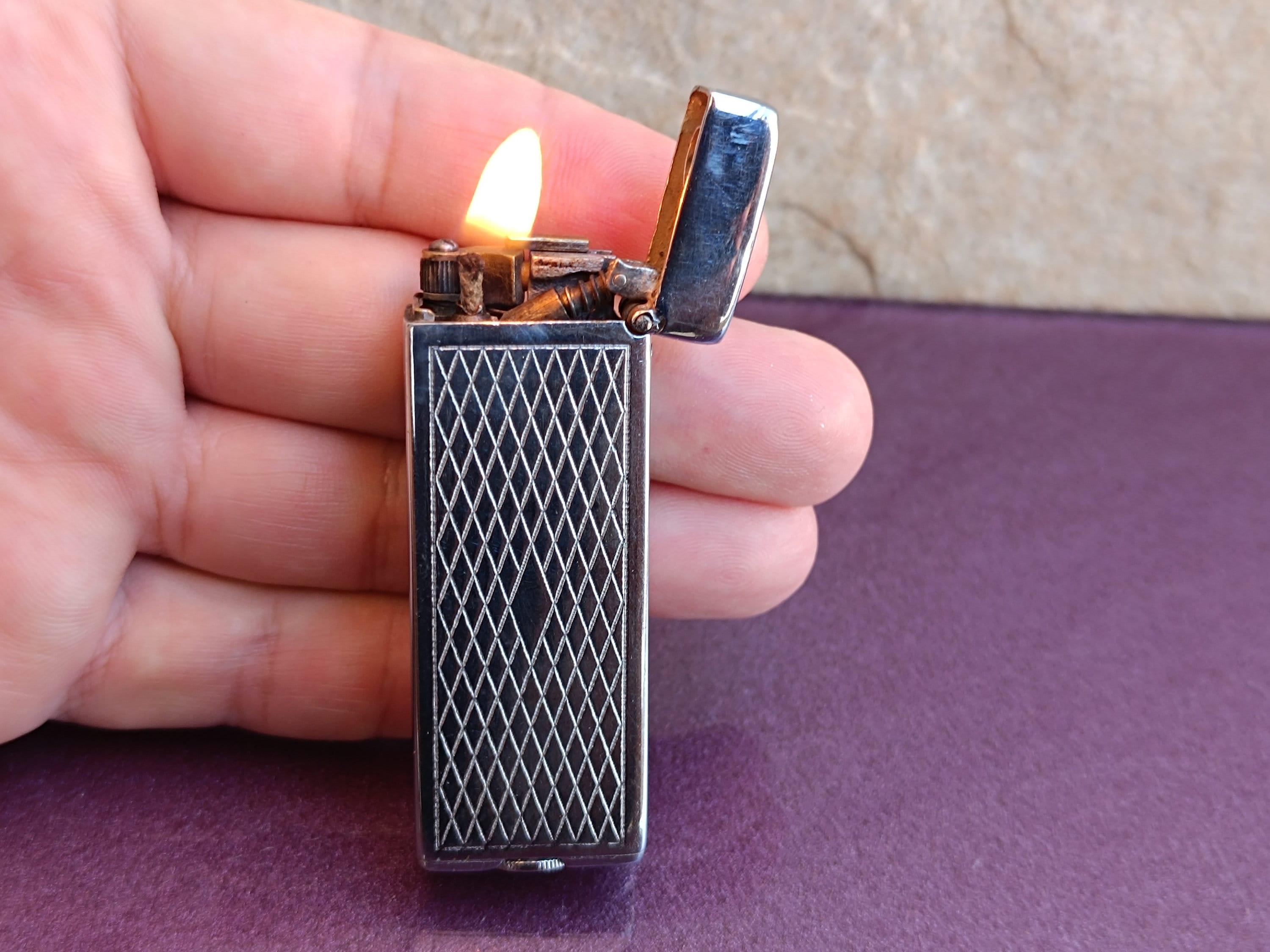 Dunhill Petrol Lighter Universal, Antique Lighter, Metal Lighter