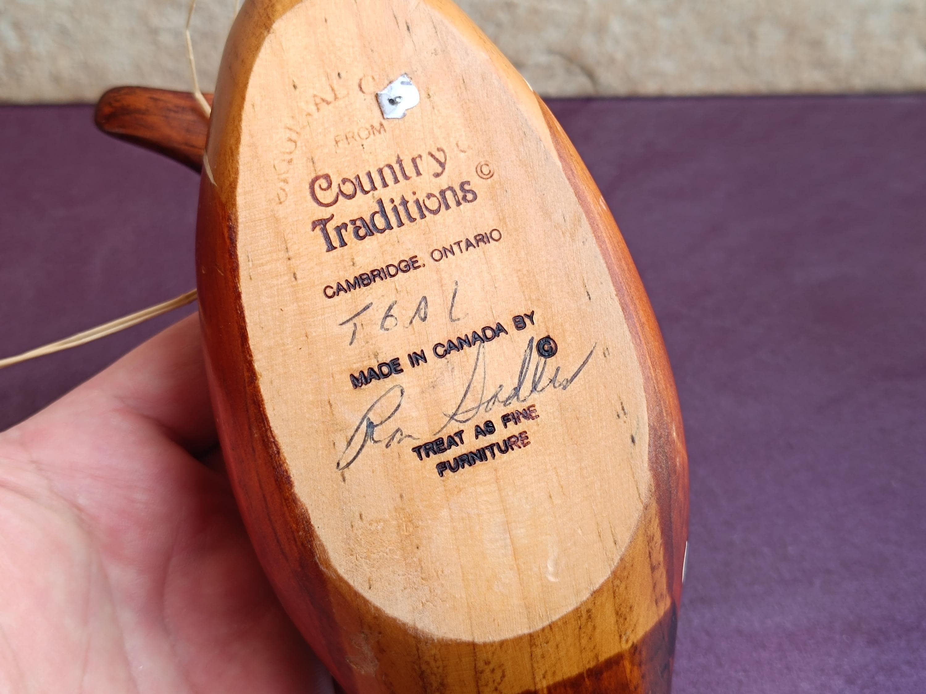 Country Traditions Original Carving カナダ Country Traditions Cambridge Ontario Wood and Hand Painted Duck