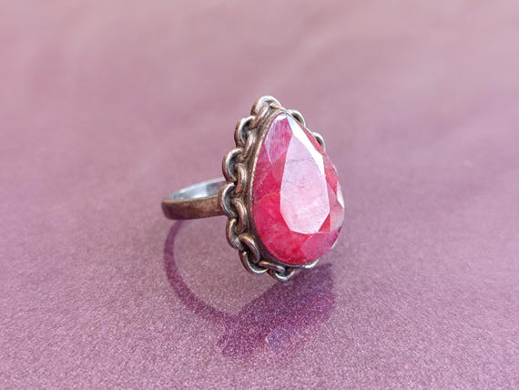 Ruby 925 Silver Ring, Ruby Silver Ring Silver, Si… - image 5