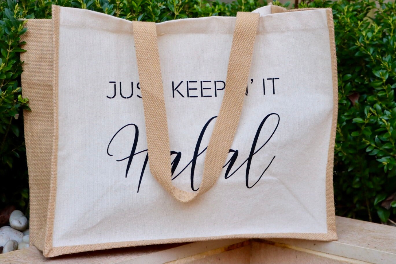 Keepin' it Halal Bag Canvas and Jute bag Tote bag | Etsy