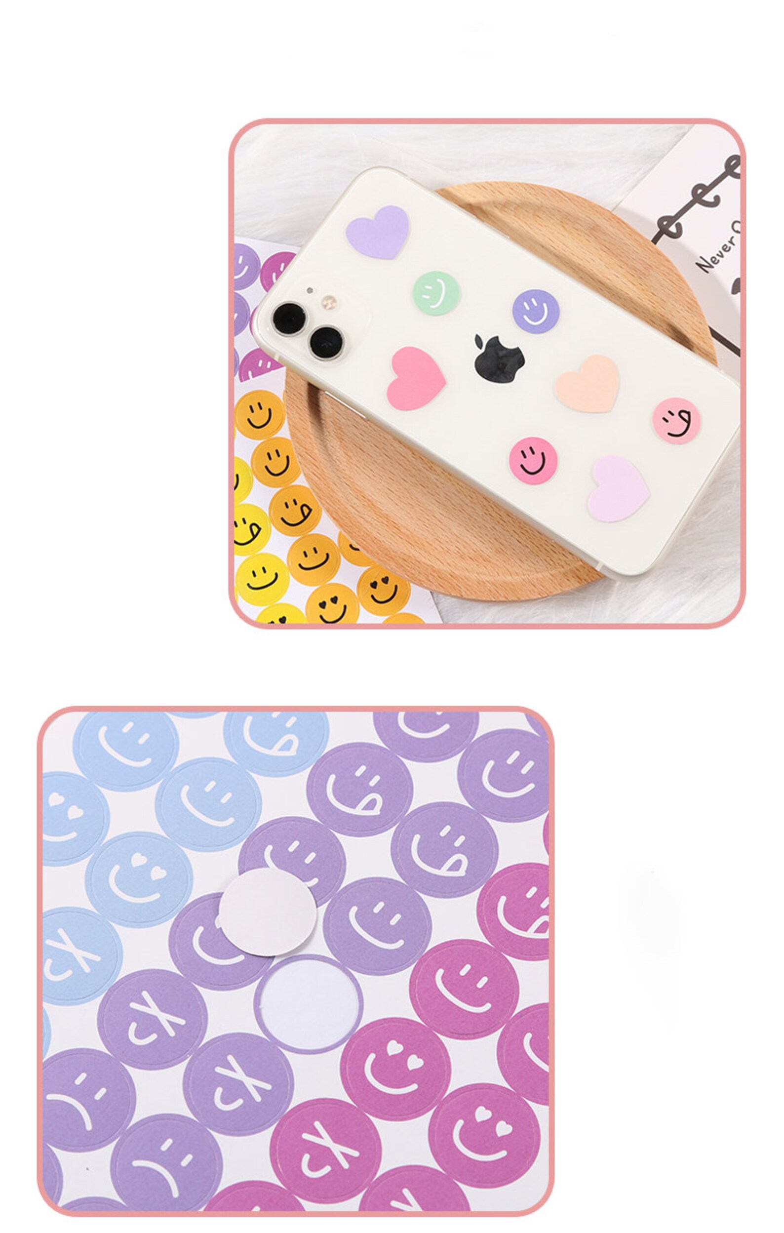 Smile Emoji Sticker Sheet Cute Face Emoji Sticker Journal - Etsy