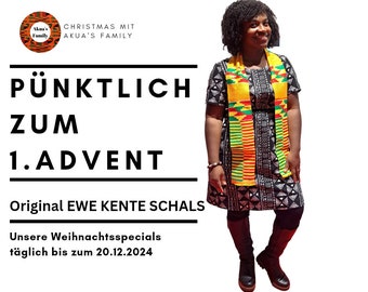 Kente Schals handgewoben aus Ho, Voltaregion, Weihnachten, Weihnachtsgeschenk, Halstuch, Silvester, Geschenkidee, Ghana