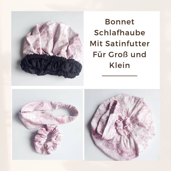 Bonnets mit Satinfütterung Baumwolljersey für Groß und Klein Mütze Herbst-Wintermütze Kinder Damen Herren Dreadlocs  Dreadlocs Diversity