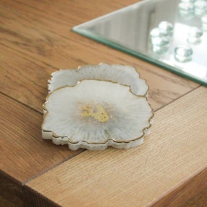 Agate Coasters (Pearlescent White)