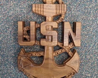 Wooden Military Rank Plaque.