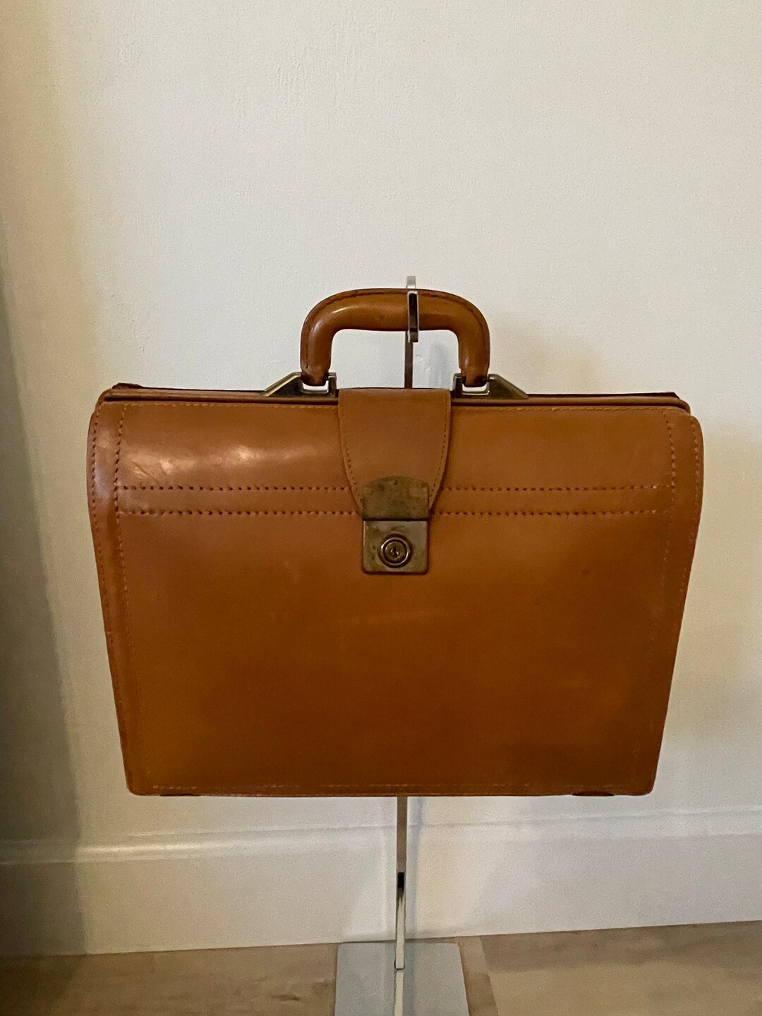 Vintage English Leather Briefcase Etsy