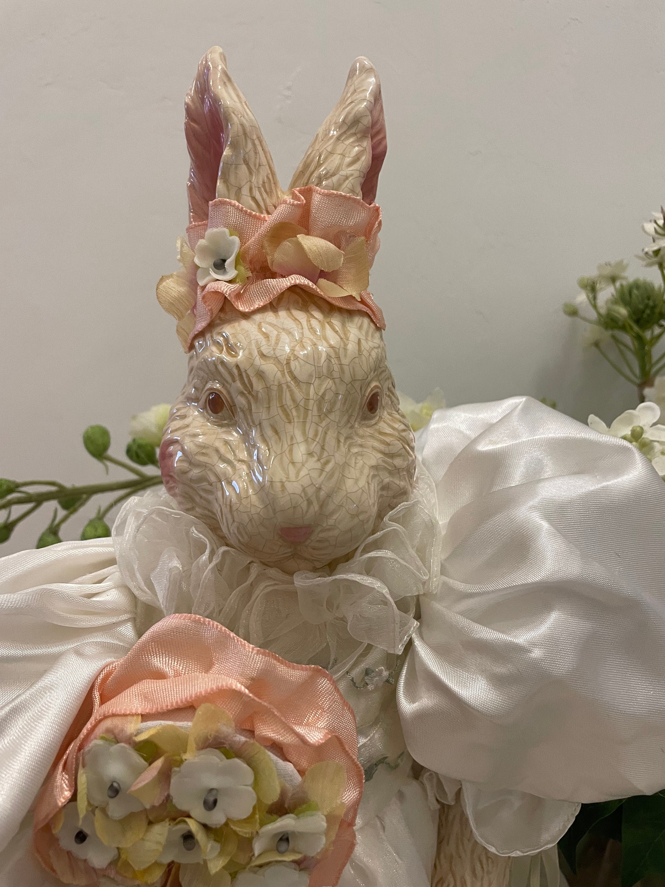Rare Dept 56 Bunny Bride Easter Ballerina 20 Dept 56 Bunny Ballerina Doll  Easter Spring Decor