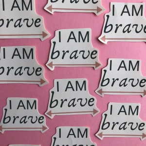 EU SOU Bravo Adesivo de Afirmação