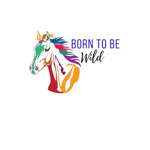 Autocollant Born to be Wile Horse