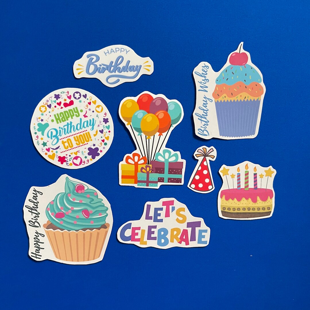 Birthday Celebration Sticker Bundle - Etsy
