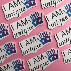 Je suis autocollant affirmation unique