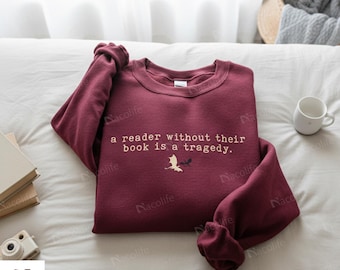 Embroidered Riders Quadrant Sweatshirt, Dragon Rider Crewneck, Romantasy Bookish Sweater, Fantasy Reader Gift, Book Embroidery Top