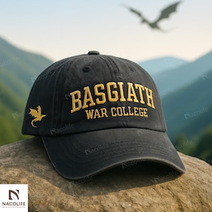Basgiath War College Embroidered Hat, Fourth Wing Washed Cap, Xaden Riorson Dragon Rider Hat, Romantasy Bookish Gift for Readers