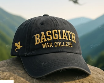 Basgiath War College Embroidered Hat, Fourth Wing Washed Cap, Xaden Riorson Dragon Rider Hat, Romantasy Bookish Gift for Readers