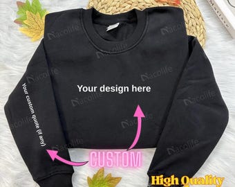 Custom Embroidered Sweatshirt/Hoodie, Made to Order Specified Embroidered Sweatshirt, Personalized Shirt, Unique Shirt, Just For You Shirt