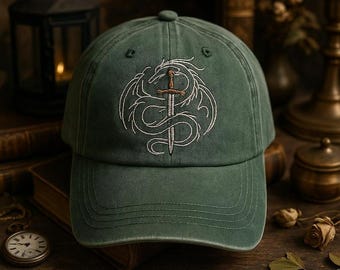 Fourth Wing Dragon Embroidered Hat, Xaden Riorson Cap, Basgiath War College Hat, Dragon Rider Gift, Bookish Romantasy Reader Merch