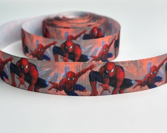 Ruban gros-grain SPIDERMAN 22 mm de large / ruban / ruban décoratif / ruban artisanal / ruban cadeau Marvel