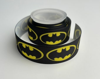 1,35 m BATMAN Ripsband 22 mm breit / Ribbon / Dekoband / Bastelband / Geschenkband Marvel