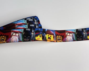 1,8 m Lego Movie Ripsband 22 mm breit / Lego Ribbon / Dekoband / Bastelband / Geschenkband