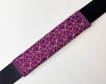 Acolchado para cinturón ORIGAMI / acolchado para cinturones de seguridad de coche / protector de cinturón geométrico / magenta / violeta / Ökotex