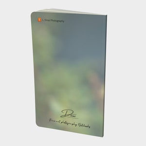 May include: A green and blue notebook with the text "E.L. Dinai Photography" and "Fine Art Photography Notebooks" on the cover.