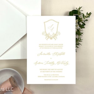 Fleur de Lis Wedding Invitation | New Orleans Wedding Invitation | New Orleans Wedding Monogram