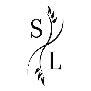 Modern Wedding Monogram | Vines Wedding Monogram | Digital Wedding monogram