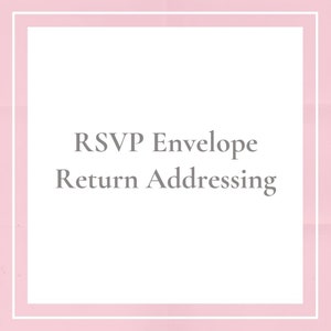 Printed Return Addressing for Wedding RSVP Cards & Thank You Notes