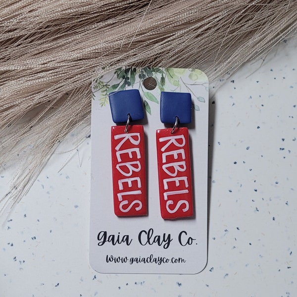 Polymer clay earrings | Rebels bars | made to order