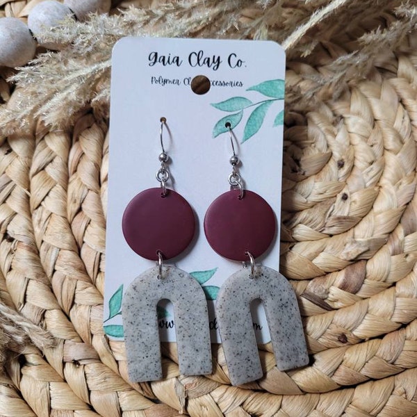 Polymer Clay Earrings | Mississippi dawgs Arches | Made to order