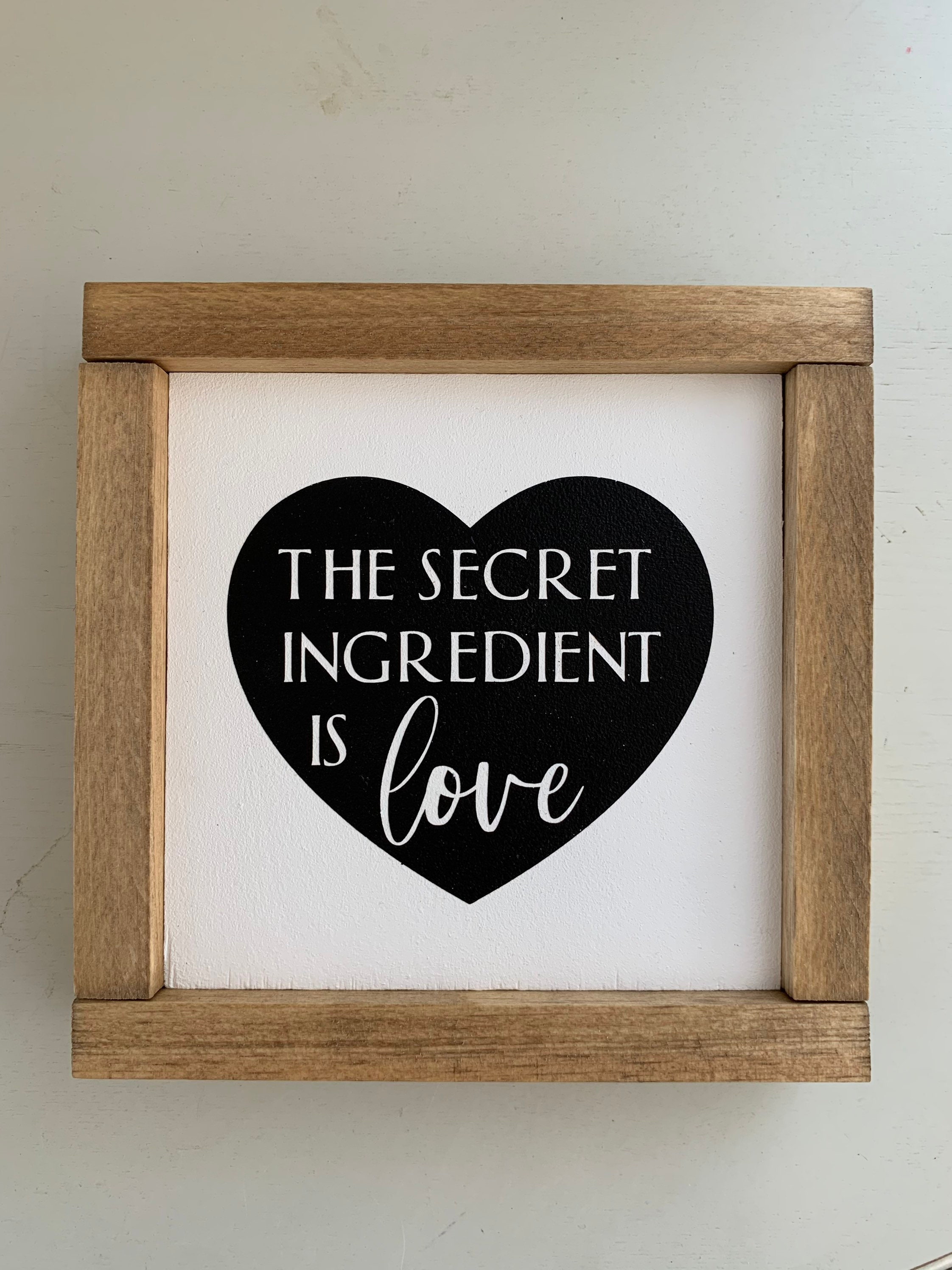 The secret ingredient is love sign Etsy