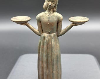 Estatua de niña pájaro a escala 1:12, kit de bricolaje