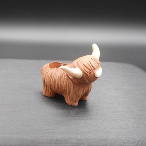 3D gedruckter Highland Kuh Übertopf im Maßstab 1:48 DIY KIT