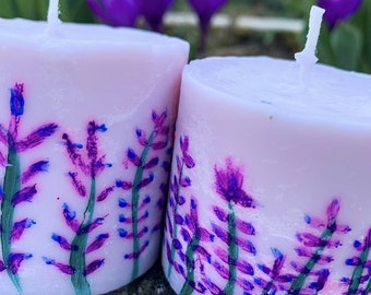 Lavender Pillar Candle