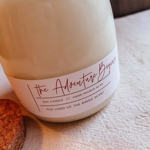 the Adventure Begins//Lord of the Rings Candle