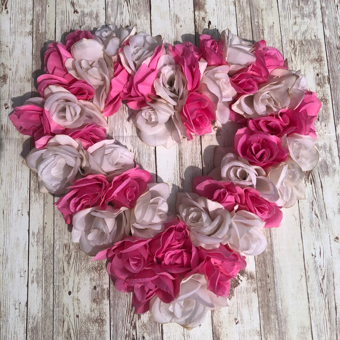 Rose Heart Wreath Rose Wreath Heart Wreath Etsy