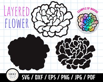 Download Layered Flower Svg Etsy