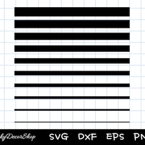 10 Straight Lines in Different Strokes SVG, Straight Line Strokes SVG, Basic Straight Lines, Cut Files, Silhouette, Cricut, Svg,Png,Dxf, Eps