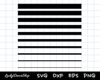 Straight Line Strokes SVG: Basic Cut Files (Digital Download)
