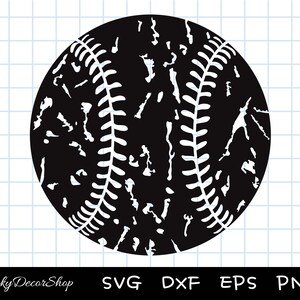Distressed Baseball Svg, Baseball Ball Svg,  Grunge Baseball Svg, cut file, Silhouette, Cricut, Svg,Png,Dxf, Eps